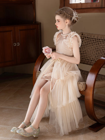 Girls Luxury Party & Wedding Dress Set