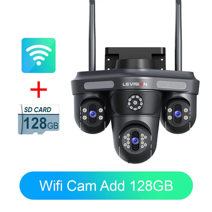 3/4 Screen WiFi PTZ Camera | 10X Zoom | AI Auto Tracking | Outdoor IP66 CCTV