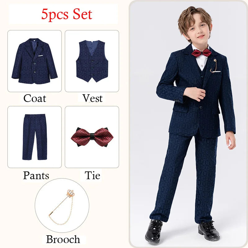 Classic Gray Suit for Boys – 1–14Y Formal & Performance Set