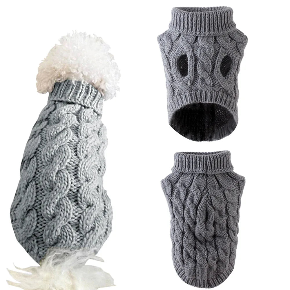 Cozy Pet Sweater – Warm Knitted Clothes for Dogs & Small Pets