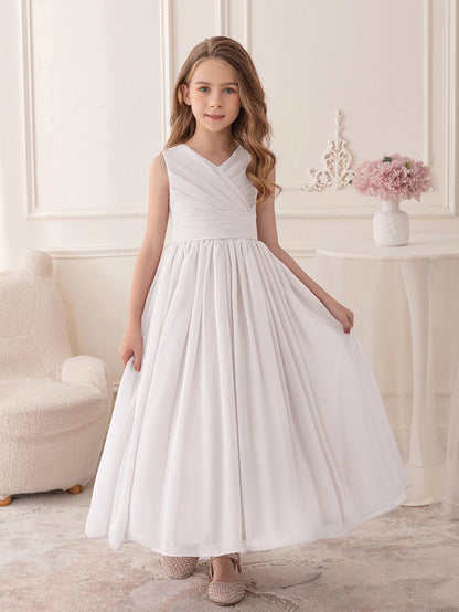 White Tulle Princess Dress for Girls – Birthday & Party