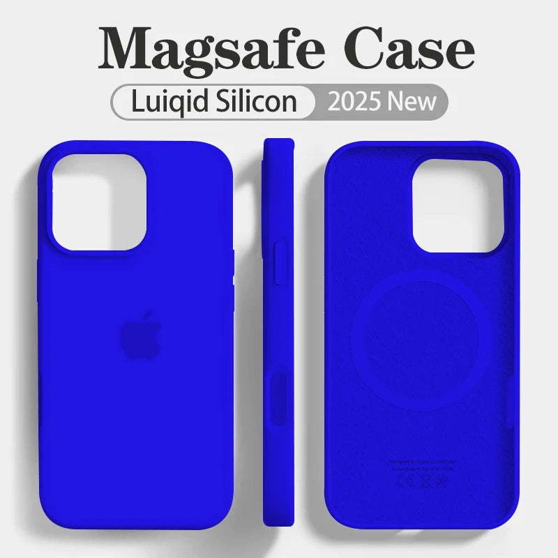 Original MagSafe Magnetic Liquid Silicone Soft Case for Apple - Premium Protection & Seamless Charging