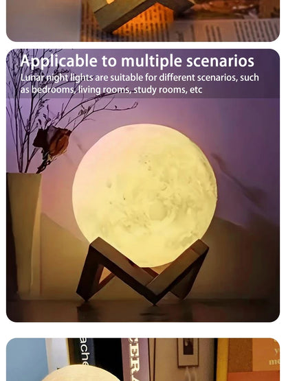 8cm DIY Galaxy Planet Lamp: Artistic Moon Night Light for Bedroom Decor