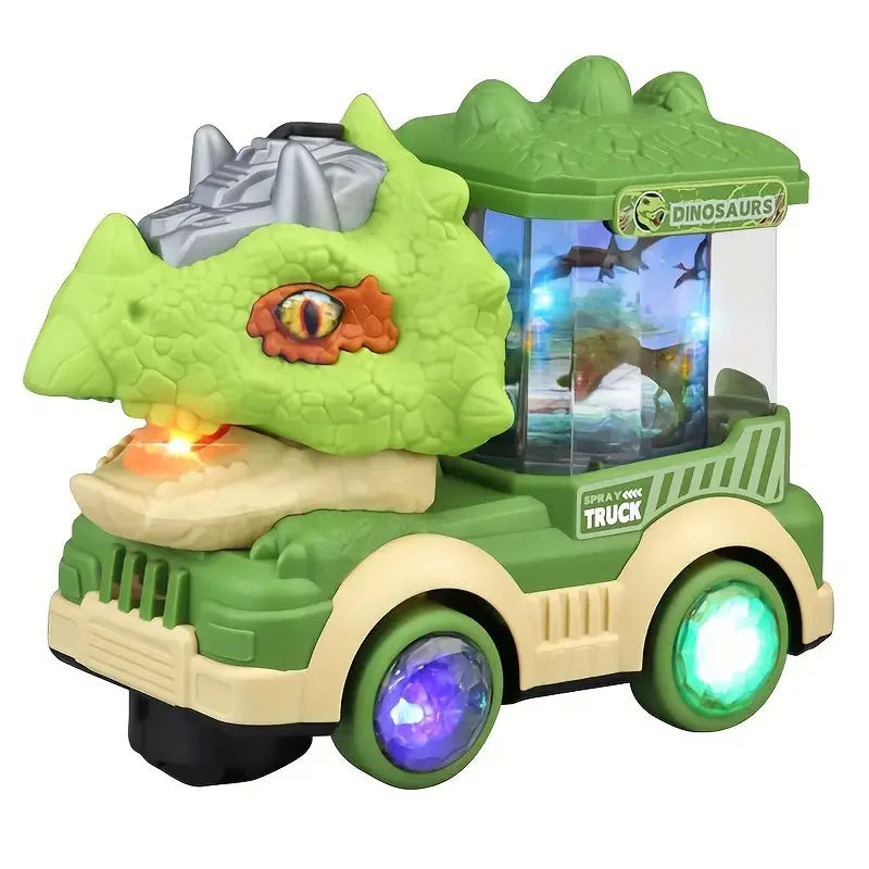 Electric Dinosaur Car Toy - Spray & Puzzle Fun for Kids