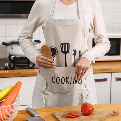 2024 Waterproof & Oil-Proof Kitchen Apron – Unisex Cooking & Baking Essential