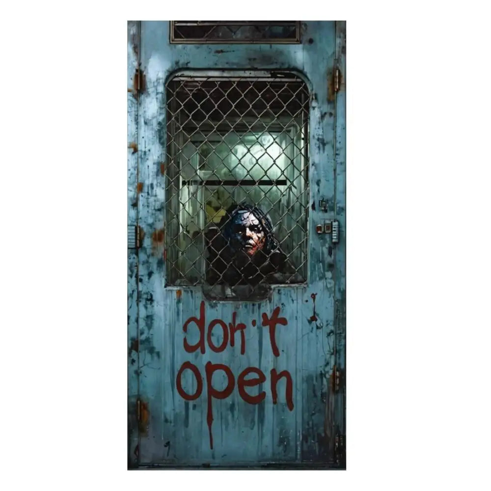 Halloween Door Banner – Scary Moon Night & Cemetery Scene