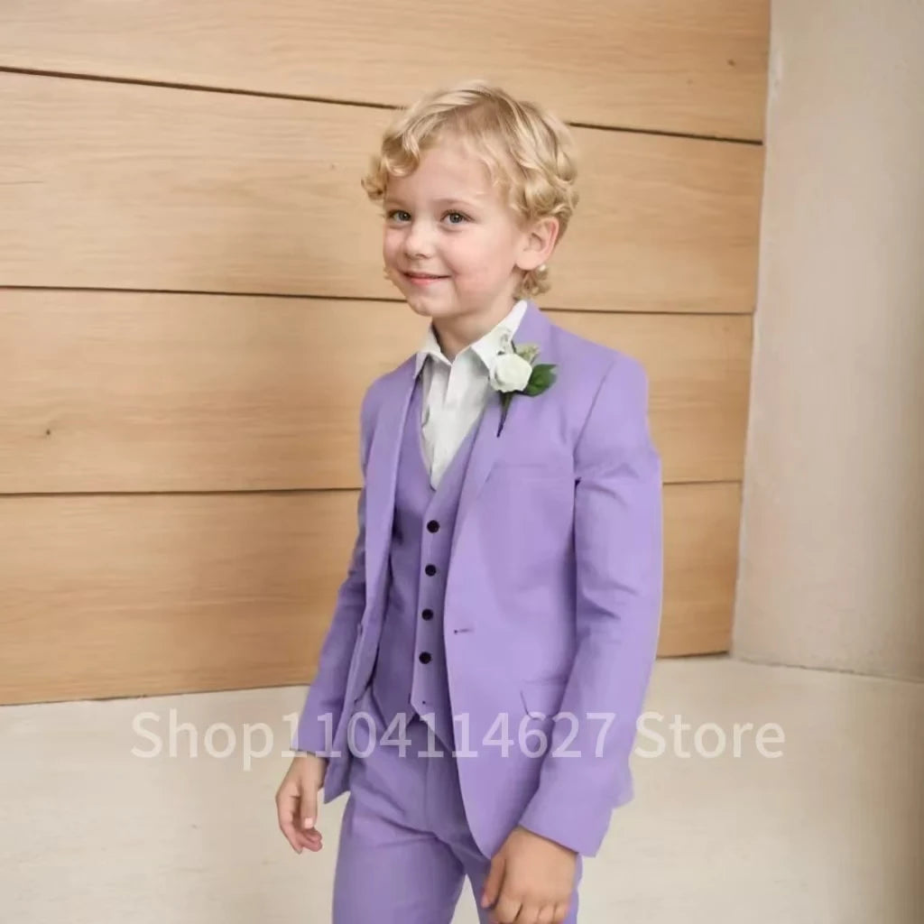 Kids’ Gentleman Outfit – Wedding & Birthday Formal 3PCS Suit