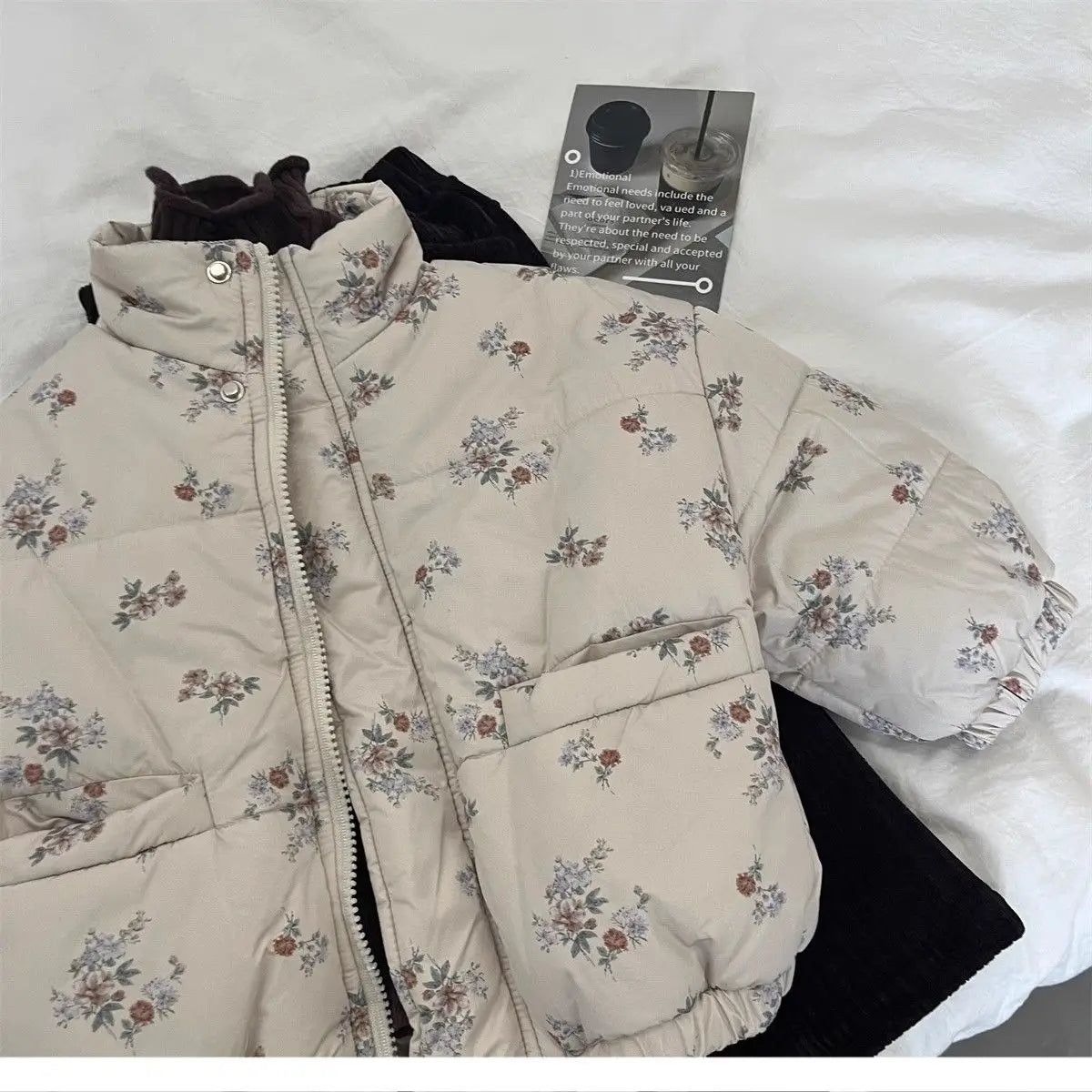 Winter Coat for Baby Girls – Thicken Floral Parka