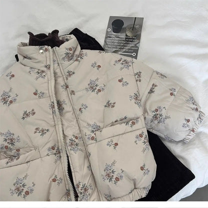 Winter Coat for Baby Girls – Thicken Floral Parka