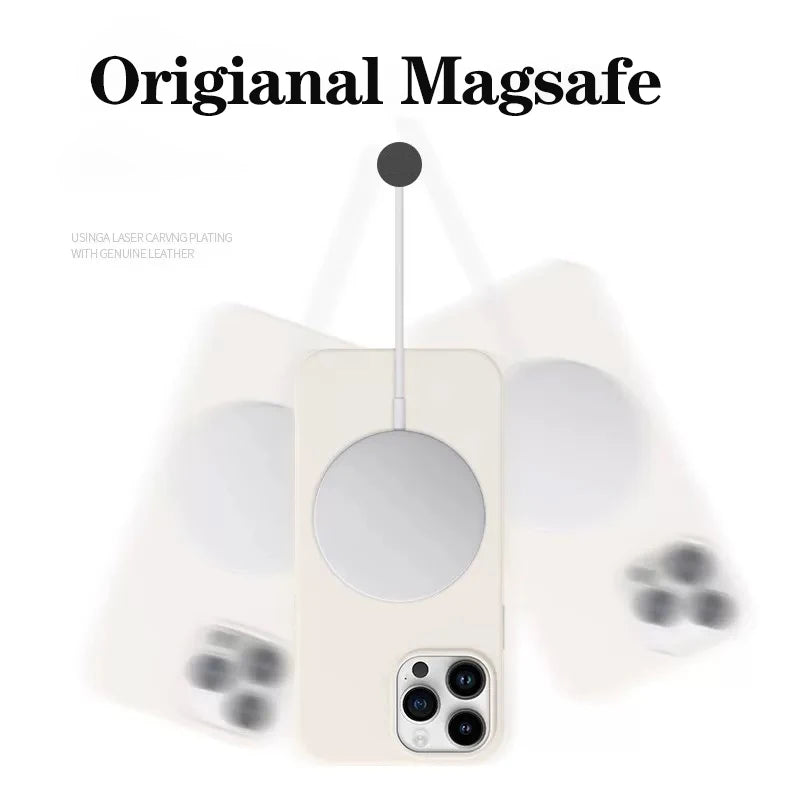 Original MagSafe Magnetic Liquid Silicone Soft Case for Apple - Premium Protection & Seamless Charging