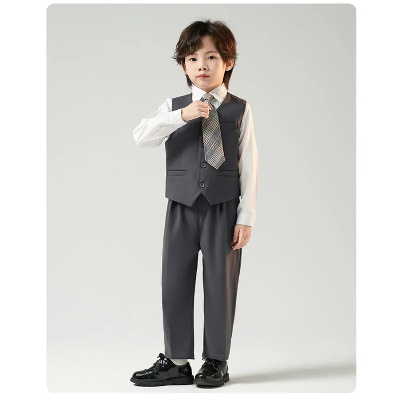 Children’s Handsome Blazer Suit – Slim Fit Formal Set