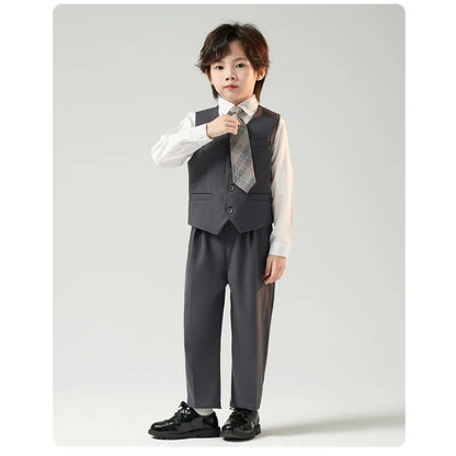 Children’s Handsome Blazer Suit – Slim Fit Formal Set
