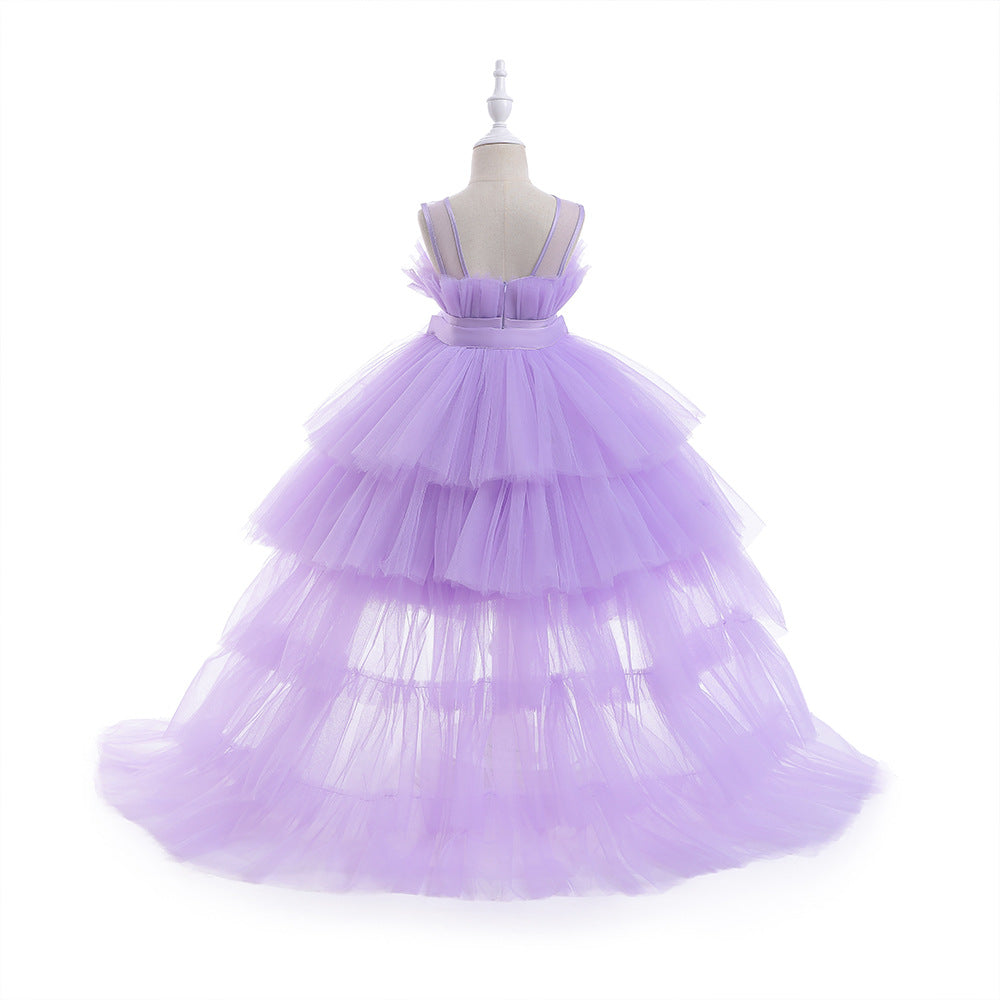 Elegant Girls Party Dress – Trailing Evening Gown