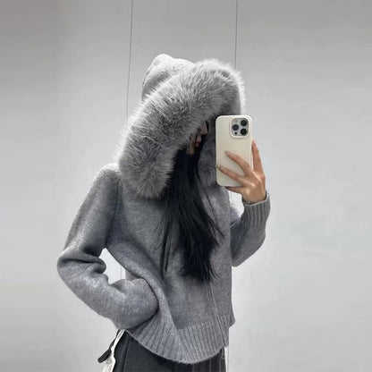 Fashionable Ladies’ Sweater Coat – 2025 Autumn New