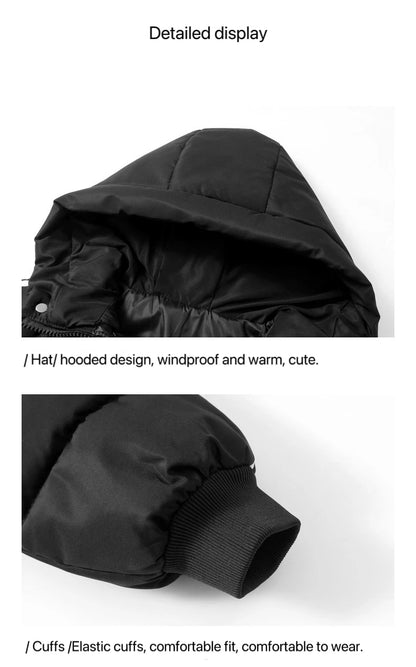 Kids' Long Cotton-Padded Jacket – Warm & Stylish