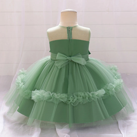 1st Birthday Fluffy Princess Dress for Girls