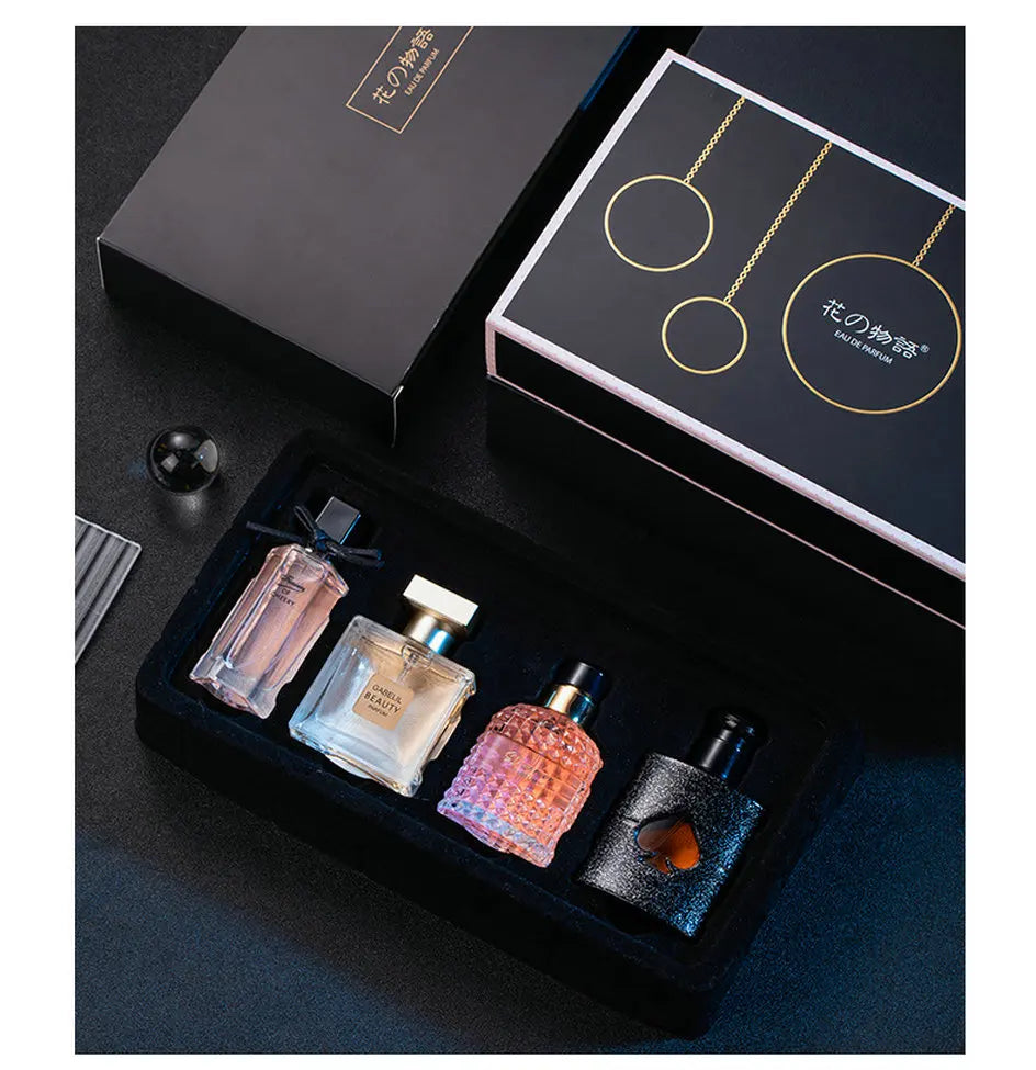 Elegant Women's Perfume Gift Set – 4-Piece Floral Collection