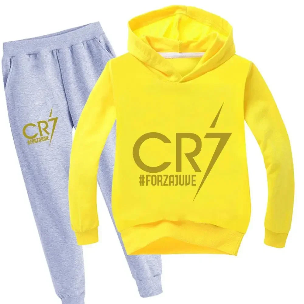 Kids' CR7 Hoodie & Pants Set: Sporty Style for Young Fans