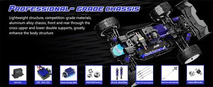 High-Speed 80KM/H RC Car – JIUSI WB12 PRO 4WD Off-Road Toy