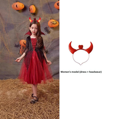 Children’s Gothic Vampire Costume – Ghost Bride Cosplay Party Dress