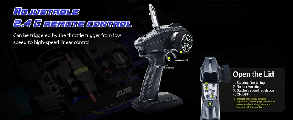 High-Speed 80KM/H RC Car – JIUSI WB12 PRO 4WD Off-Road Toy