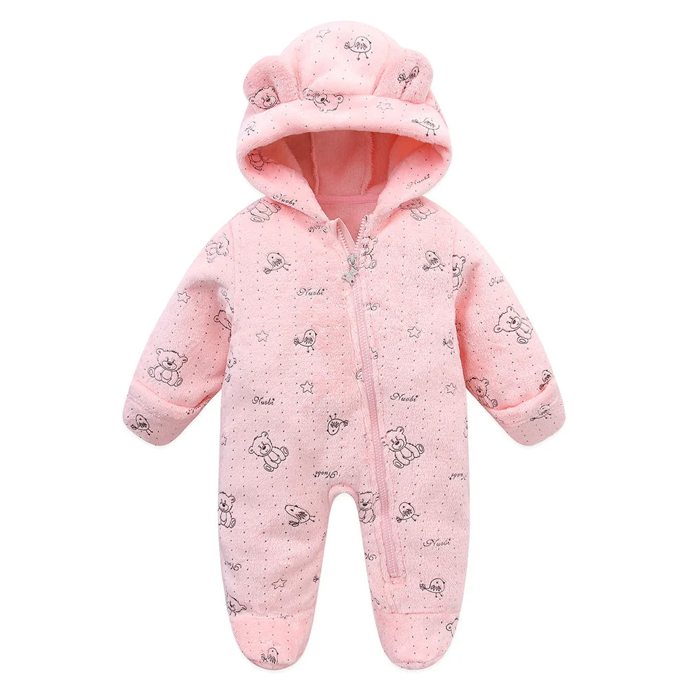 Cozy Cartoon Print Baby Bodysuit – Unisex 0-19 Months