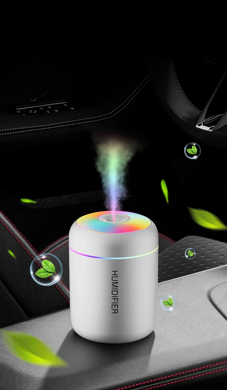 180ML Mini USB Aroma Diffuser & Humidifier – Essential Oil Purifier for Car, Home, Bedroom