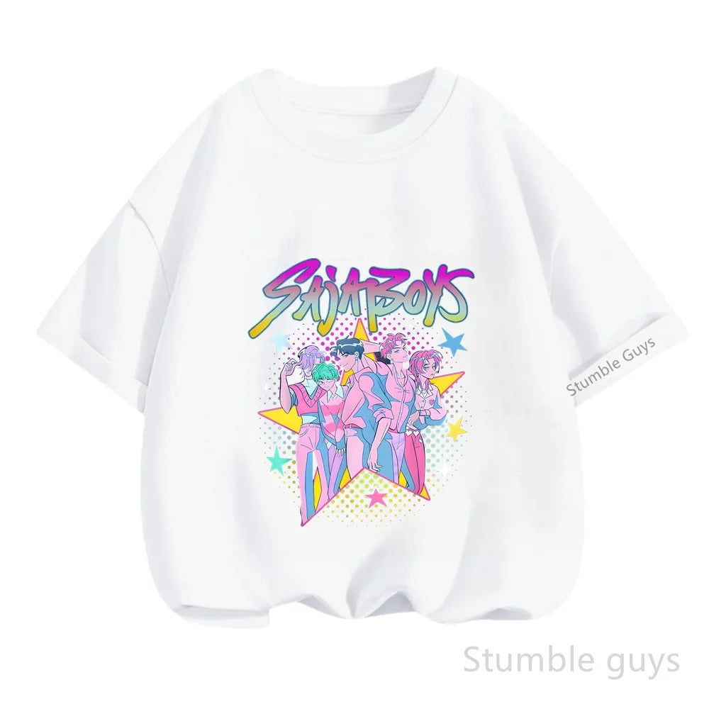 Kpop Demon Hunters Anime T-Shirt – Cool Short Sleeve for Children
