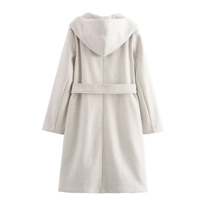 Chic Autumn Windcoat with Bow Belt & Pockets