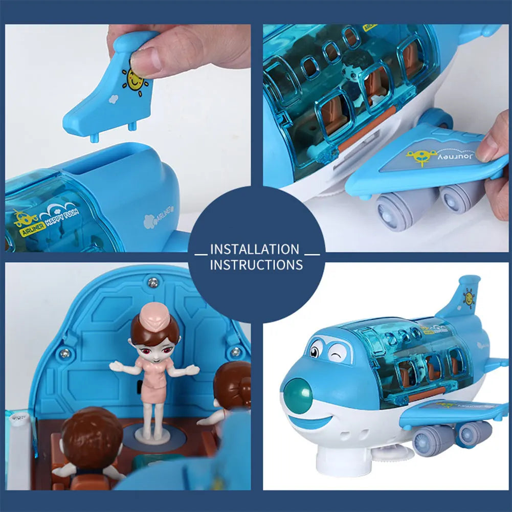 Kids Electric Plane & Car Toys: Musical Aircraft & Traffic Models for Boys