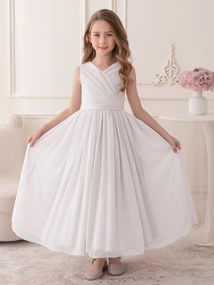 White Tulle Princess Dress for Girls – Birthday & Party