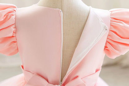 Girl Party Dress – Lace Bow Wedding Gown