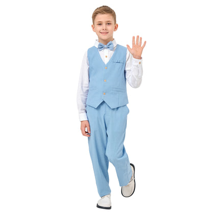 Children’s 4-Piece Linen Suit – Perfect for Weddings & Parties