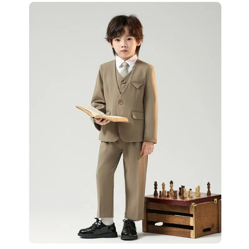 Children’s Handsome Blazer Suit – Slim Fit Formal Set
