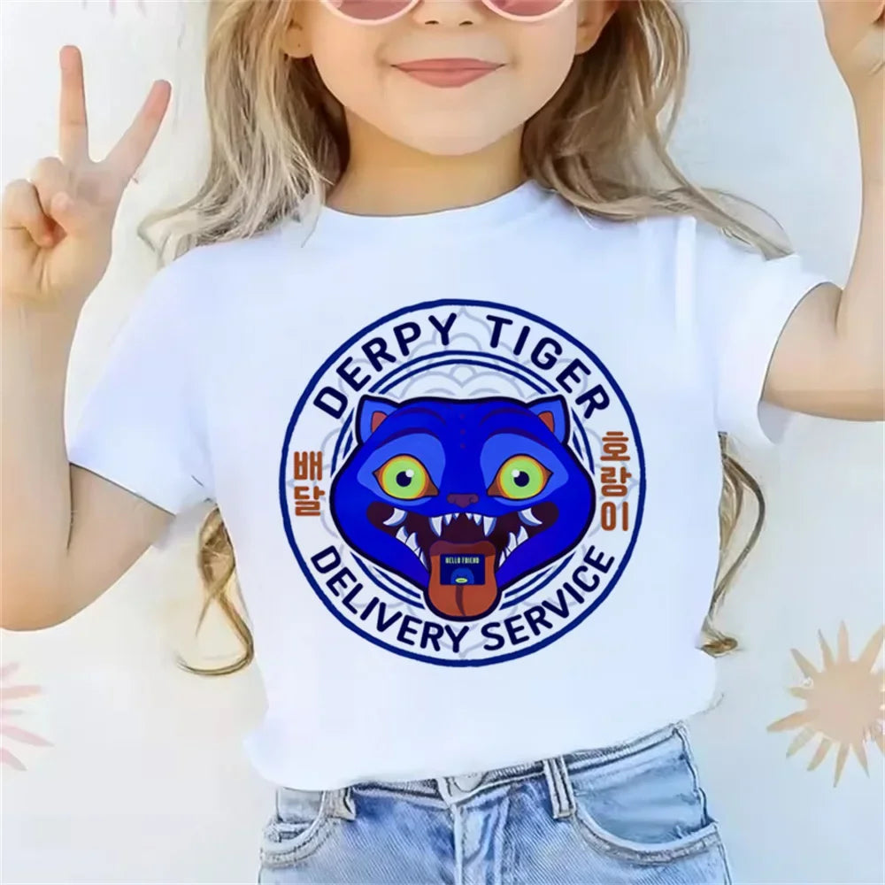 Trendy 2025 Kpop Demon Hunters Tee – Graphic Top for Boys & Girls
