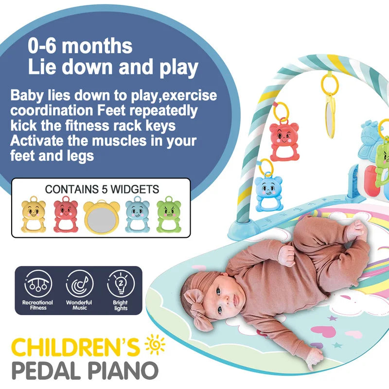 Baby Music Play Gym – Piano Activity Mat for Early Development (0-36 Months)