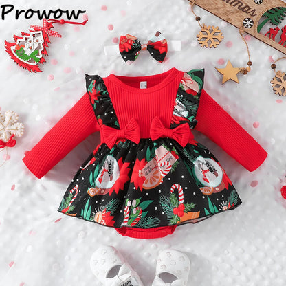 Baby Girl Christmas Party Costume 0–18M