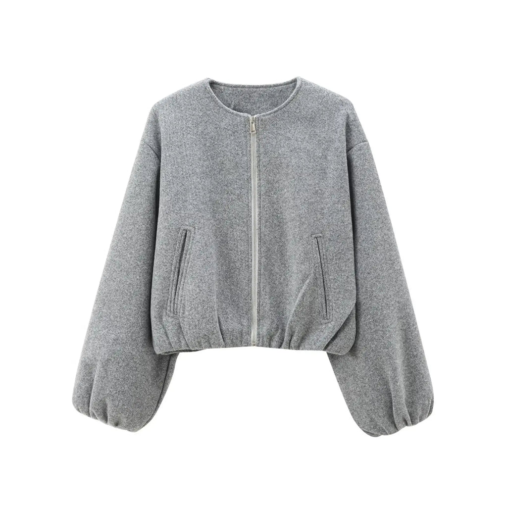 Retro Revival: Soft Bomber Jacket for Women