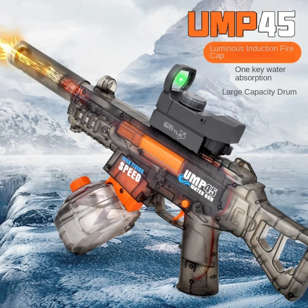 Electric water gun for adults by Ultra Shoppings, powerful squirt water blaster, suitable for summer outdoor beach play.
