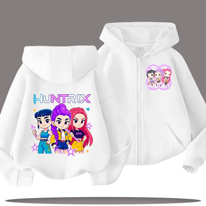Kpop Demon Hunters Cartoon Jacket – Stylish Hoodie for Children