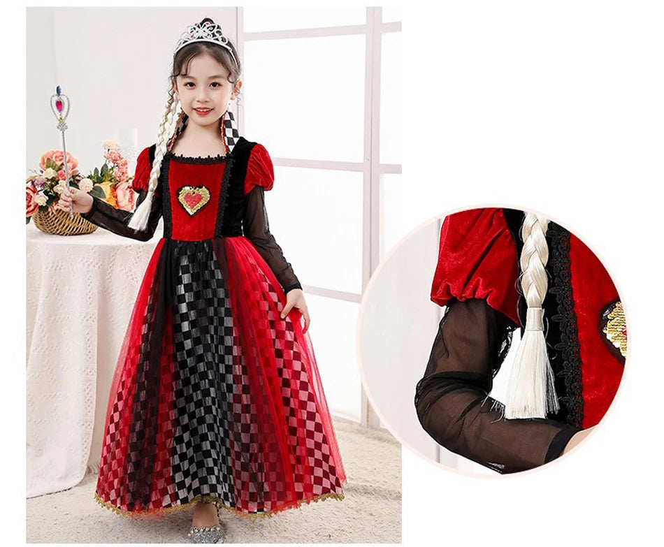 Halloween Witch & Queen of Hearts Cosplay Dress