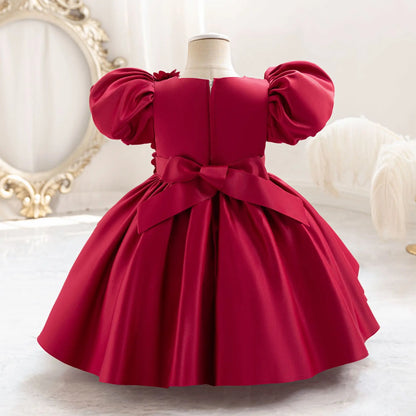 Cute Kids Formal Red Dress – Birthday & Events