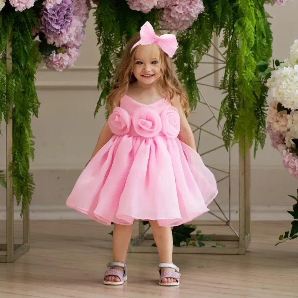 Kids Wedding Dress – Sleeveless Flower Girl Gown