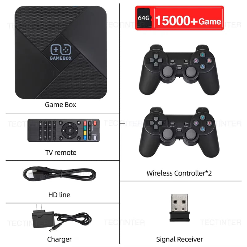 Dual-System 4K HD Game Stick – 40,000+ Games in One Compact Console