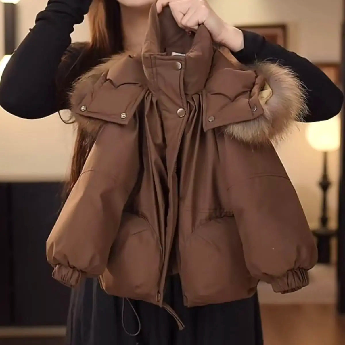 Winter Coat for Kids – Fur Collar & Hooded Down