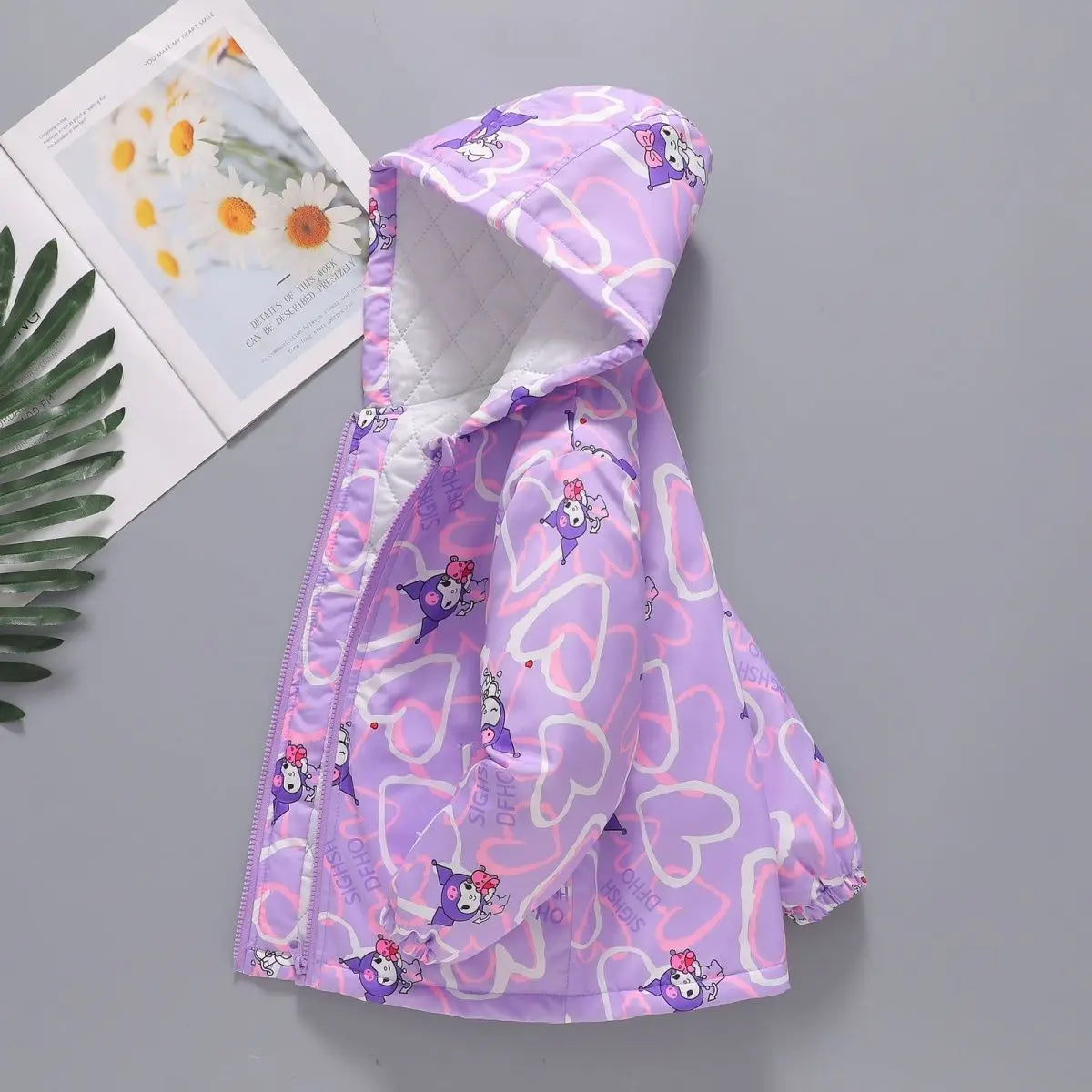 Teen Girls’ Jacket – Hooded Cotton Clip Coat