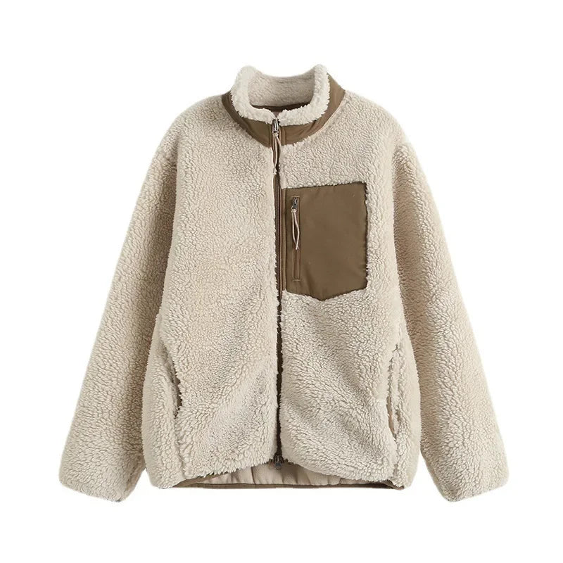 Unisex Fleece Jacket – Warm Windproof Autumn/Winter Coat