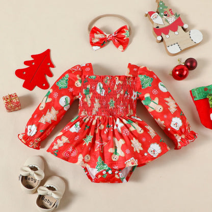 Cute Baby Girl Christmas Party Dress for Infants