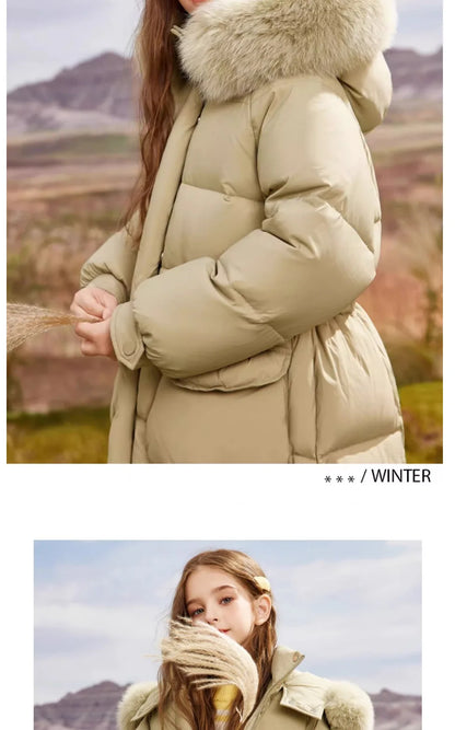 Kids’ Cotton Winter Coat – Hooded, Thick & Stylish for Girls
