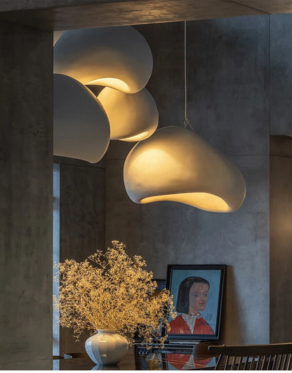 Nordic Wabi Sabi Pendant Lamp: Modern LED Chandelier for Dining & Living Spaces